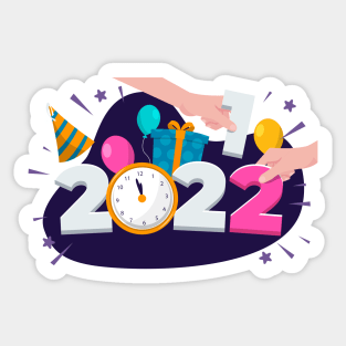 Changing Year Concept 2022 Sticker